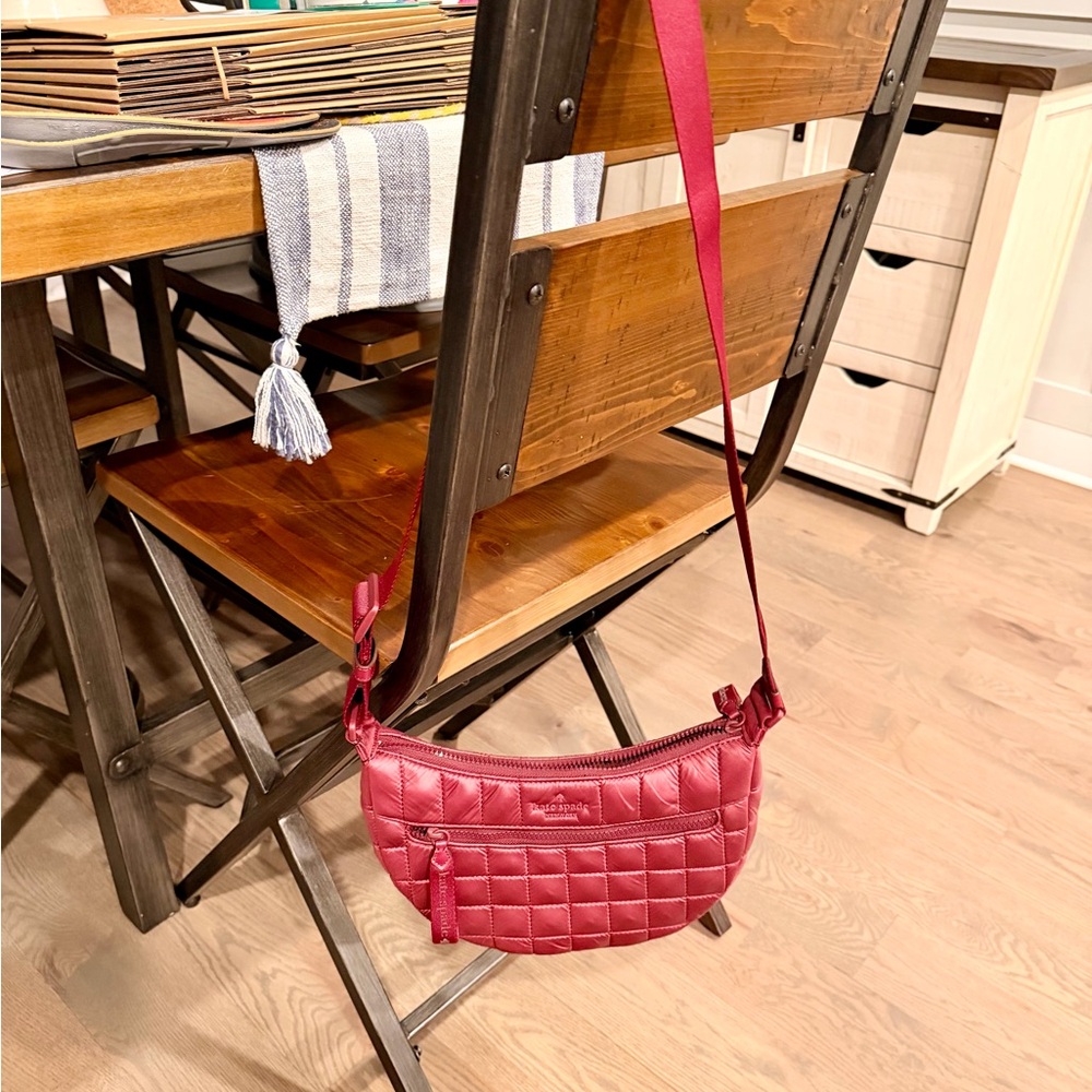 kate spade Quilted Red Crossbody Belt Bag - Picture 3 of 3